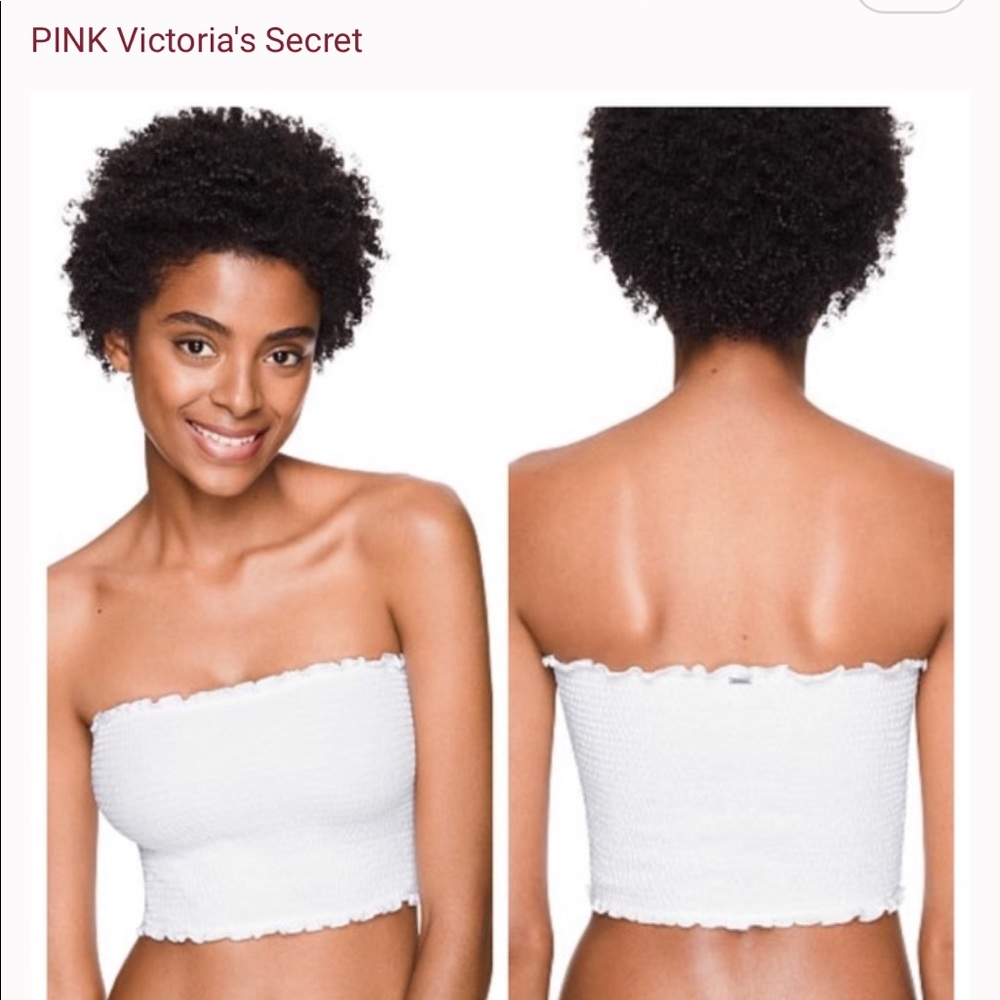 NWOT Victoria’s Secret PINK tube top medium white